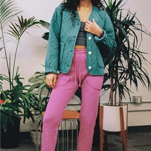 Back Beat Organic Cotton Twill Wave Liner Teal Small